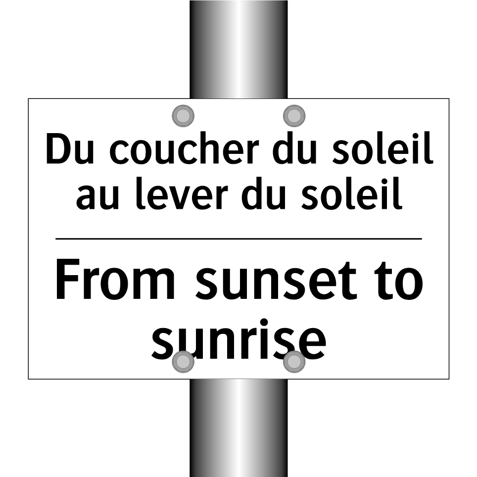 Du coucher du soleil au lever /.../ - From sunset to sunrise