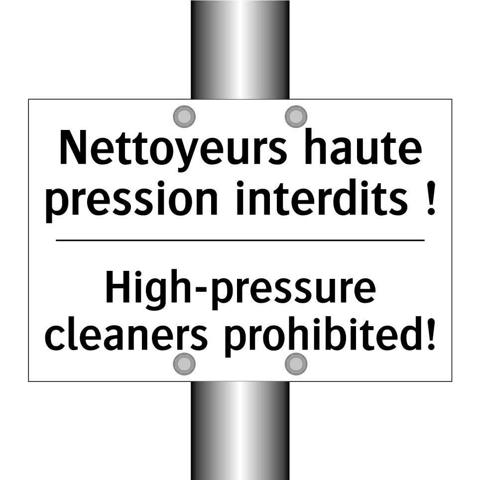 Nettoyeurs haute pression interdits /.../ - High-pressure cleaners prohibited! /.../