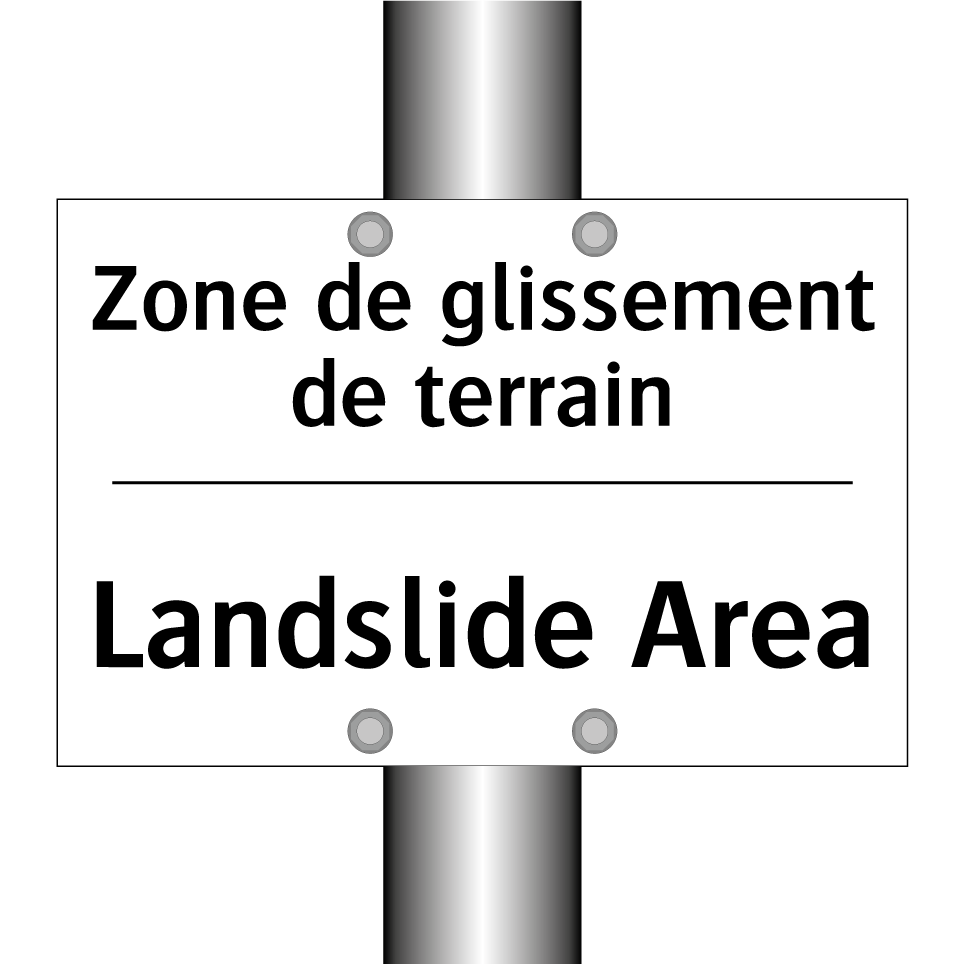 Zone de glissement de terrain - Landslide Area