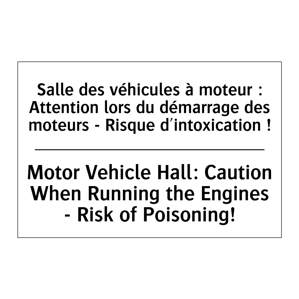 Salle des véhicules à moteur : /.../ - Motor Vehicle Hall: Caution When /.../
