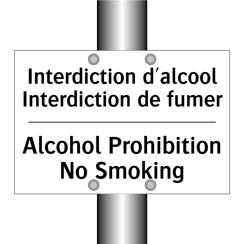 Interdiction d'alcool Interdiction /.../ - Alcohol Prohibition No Smoking