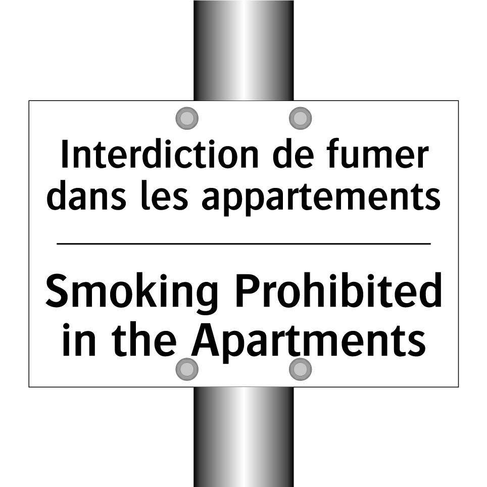 Interdiction de fumer dans les /.../ - Smoking Prohibited in the Apartments /.../