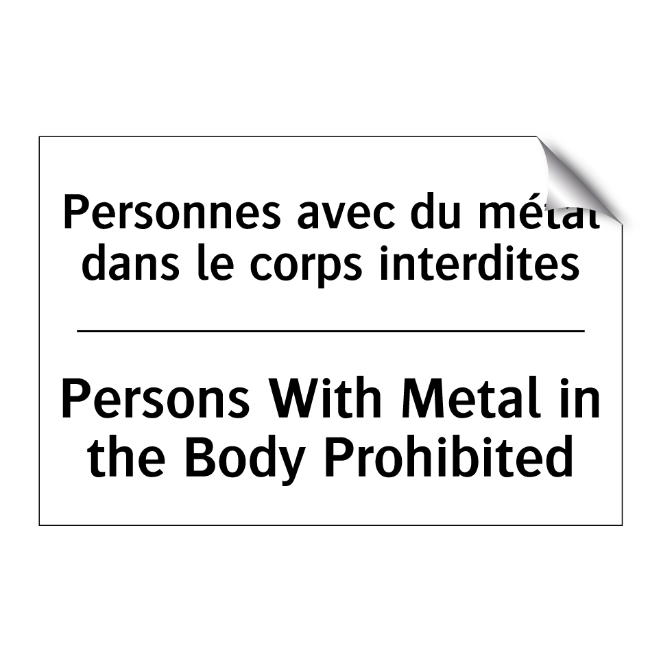 Personnes avec du métal dans le /.../ - Persons With Metal in the Body /.../