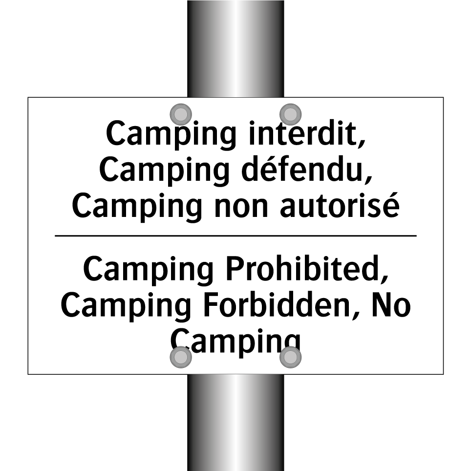 Camping interdit, Camping défendu, /.../ - Camping Prohibited, Camping Forbidden, /.../