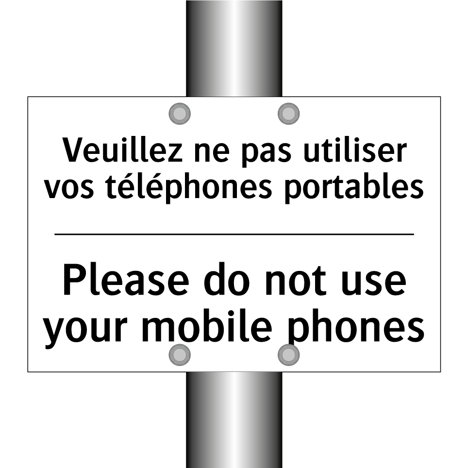 Veuillez ne pas utiliser vos téléphones /.../ - Please do not use your mobile /.../