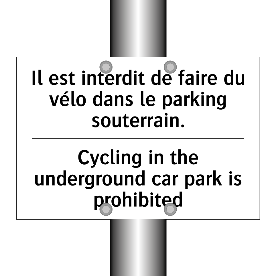 Il est interdit de faire du vélo /.../ - Cycling in the underground car /.../
