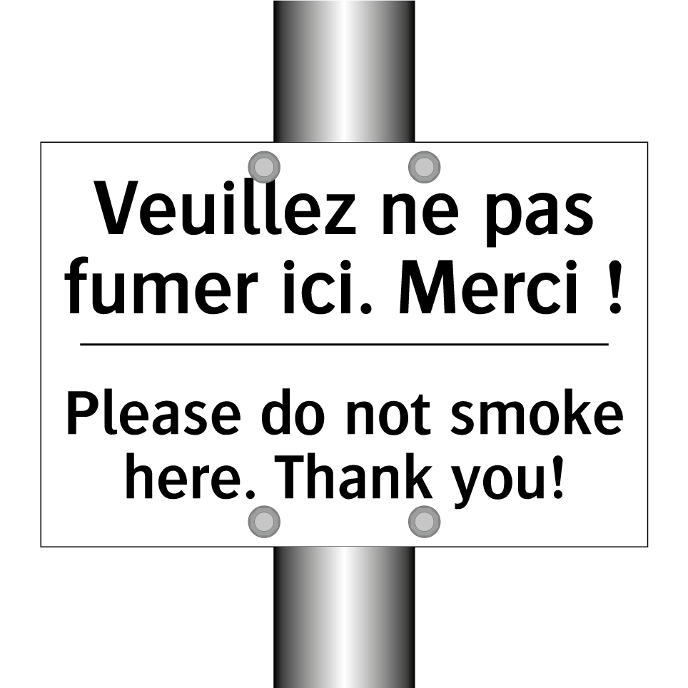 Veuillez ne pas fumer ici. Merci /.../ - Please do not smoke here. Thank /.../