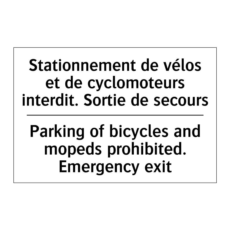 Stationnement de vélos et de cyclomoteurs /.../ - Parking of bicycles and mopeds /.../