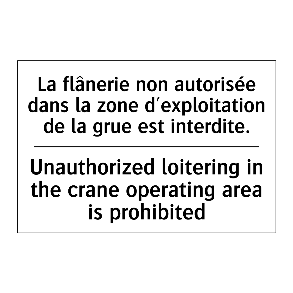 La flânerie non autorisée dans /.../ - Unauthorized loitering in the /.../