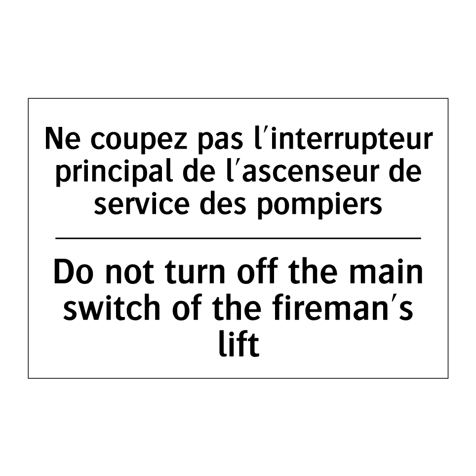 Ne coupez pas l'interrupteur principal /.../ - Do not turn off the main switch /.../