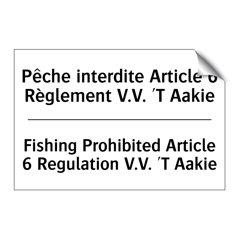 Pêche interdite Article 6 Règlement /.../ - Fishing Prohibited Article 6 Regulation /.../