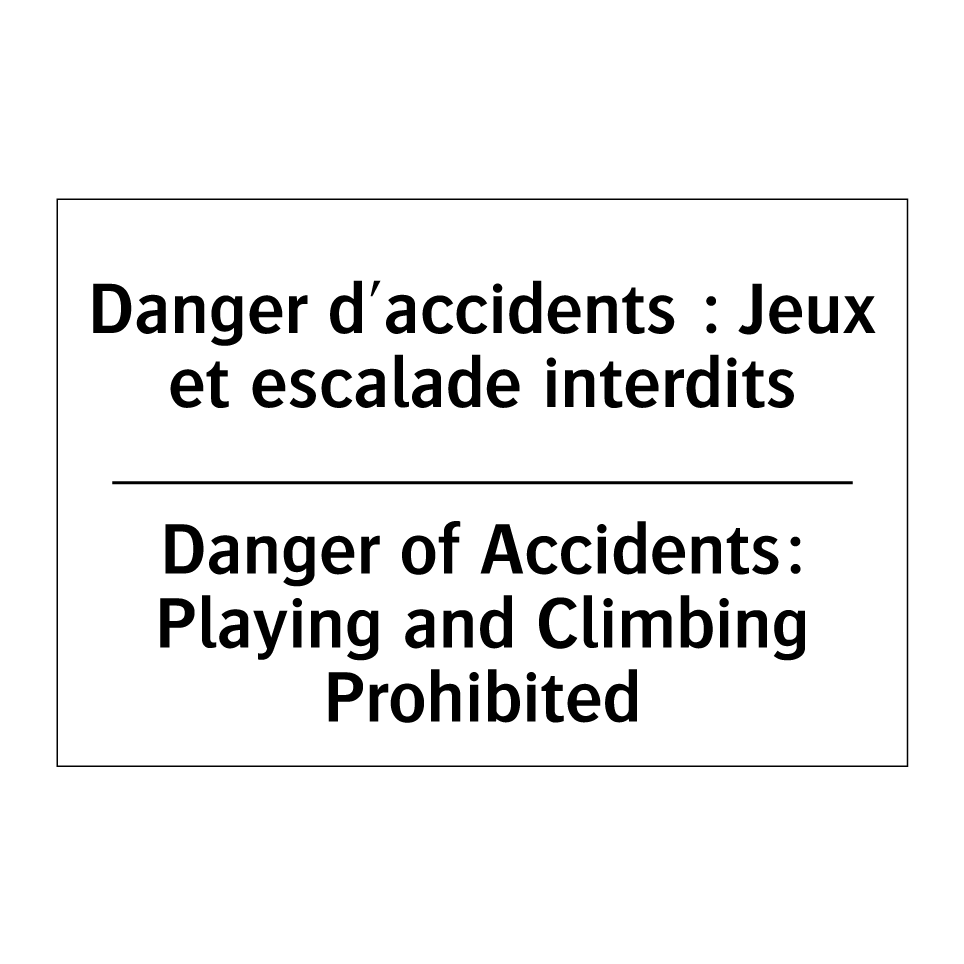 Danger d'accidents : Jeux et escalade /.../ - Danger of Accidents: Playing and /.../