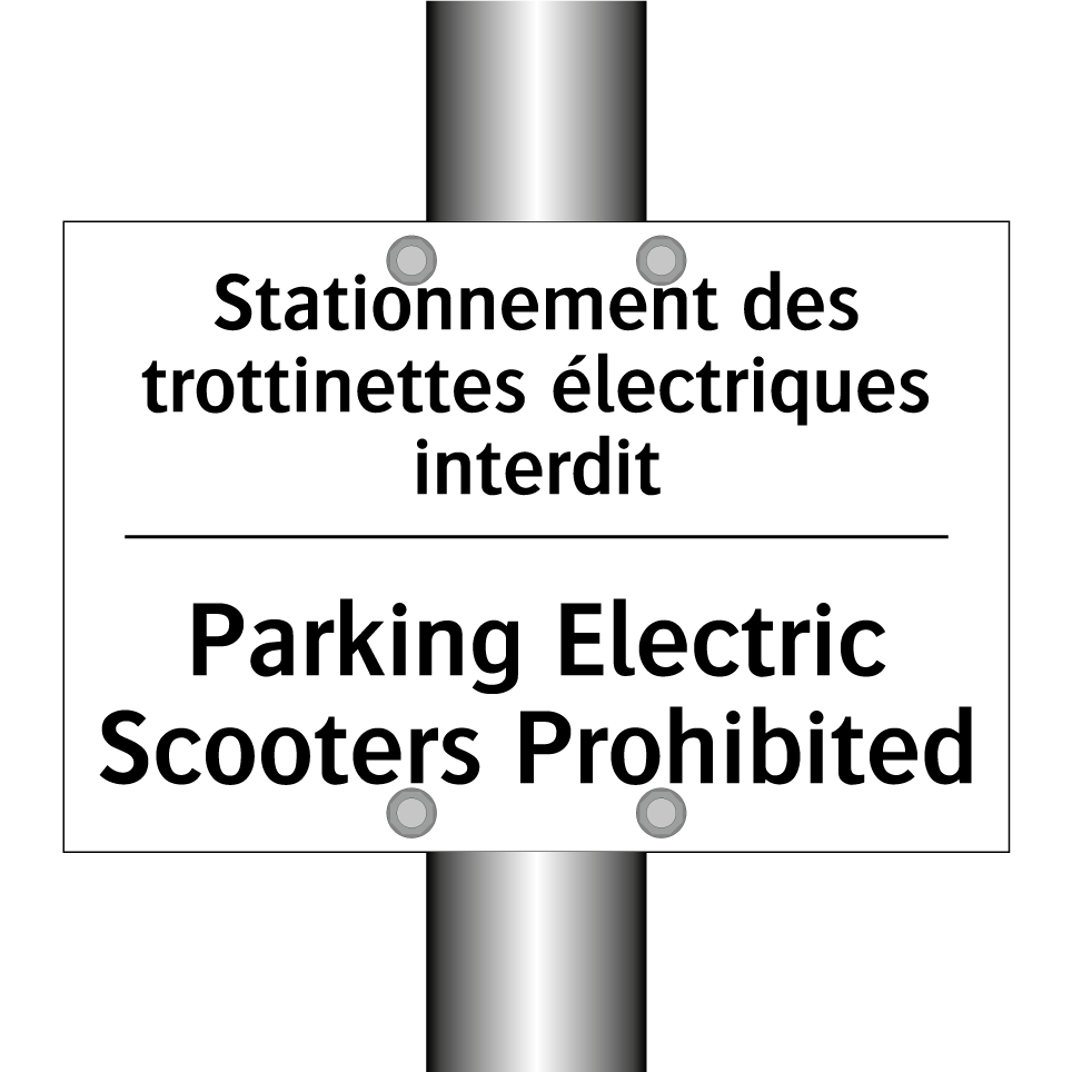Stationnement des trottinettes /.../ - Parking Electric Scooters Prohibited /.../