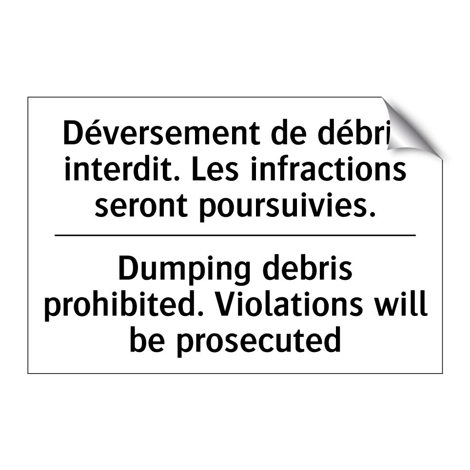 Déversement de débris interdit. /.../ - Dumping debris prohibited. Violations /.../