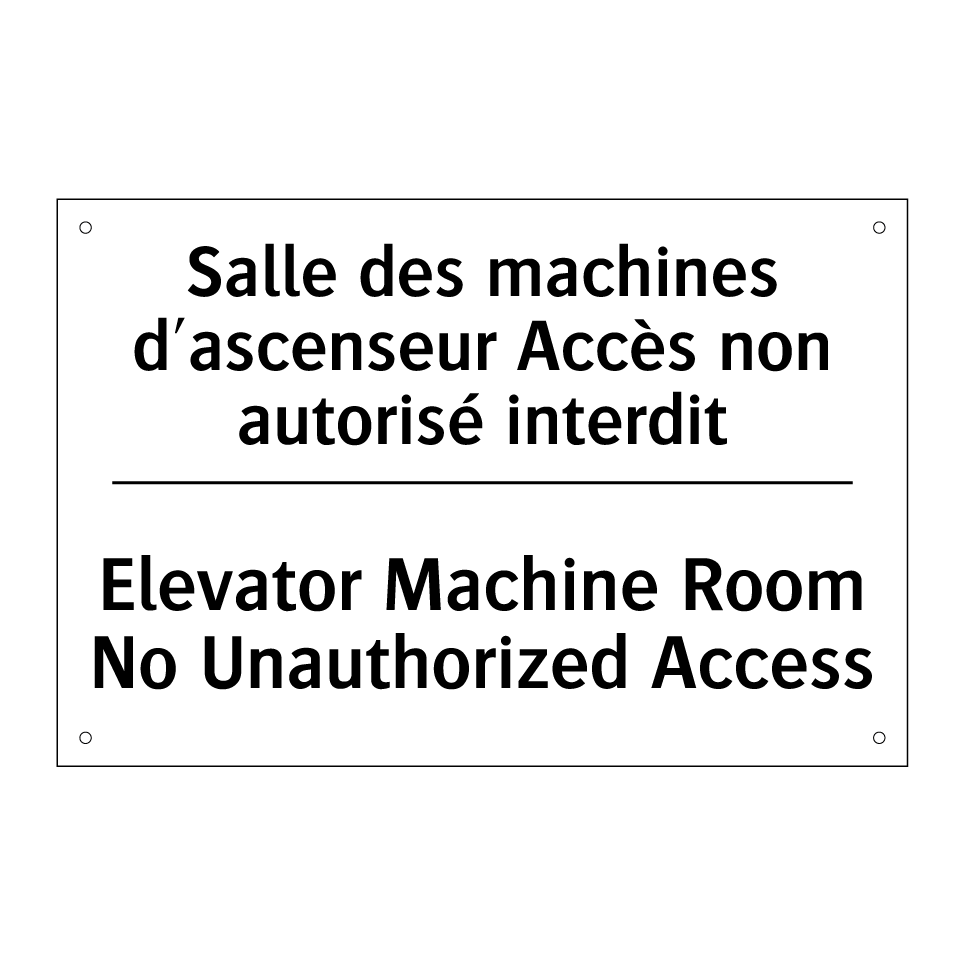 Salle des machines d'ascenseur /.../ - Elevator Machine Room No Unauthorized /.../
