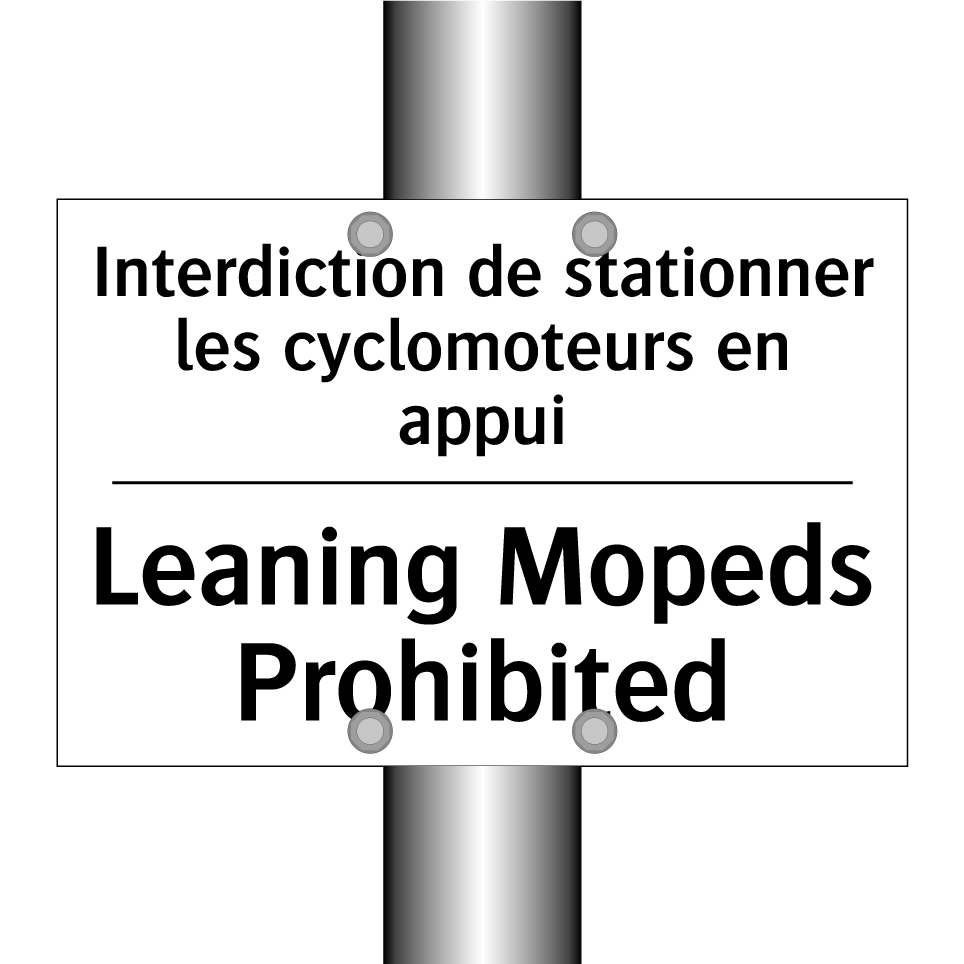Interdiction de stationner les /.../ - Leaning Mopeds Prohibited