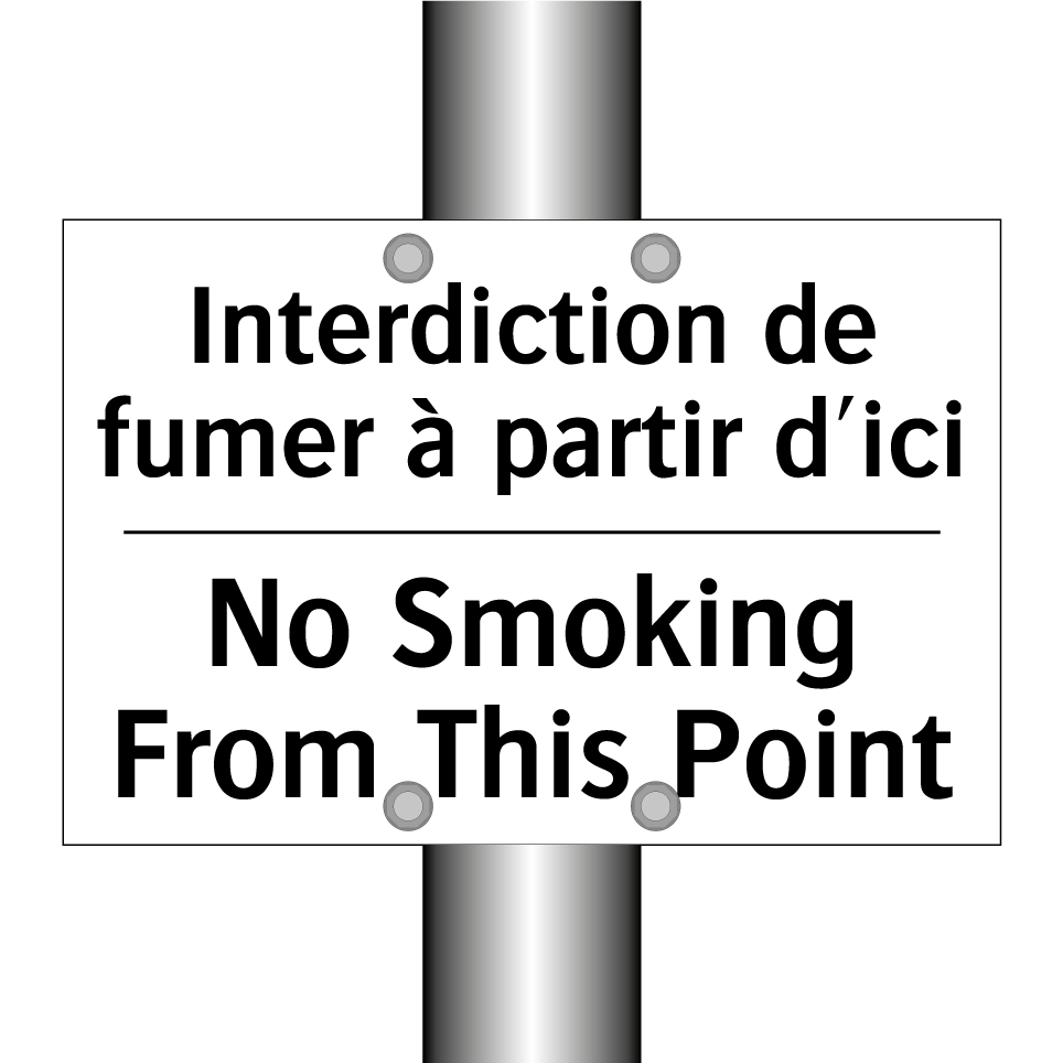 Interdiction de fumer à partir /.../ - No Smoking From This Point
