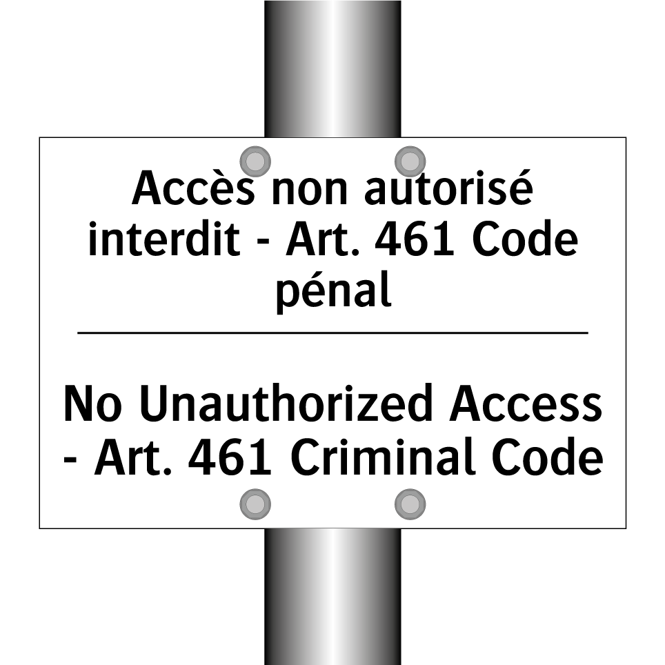 Accès non autorisé interdit - /.../ - No Unauthorized Access - Art. /.../