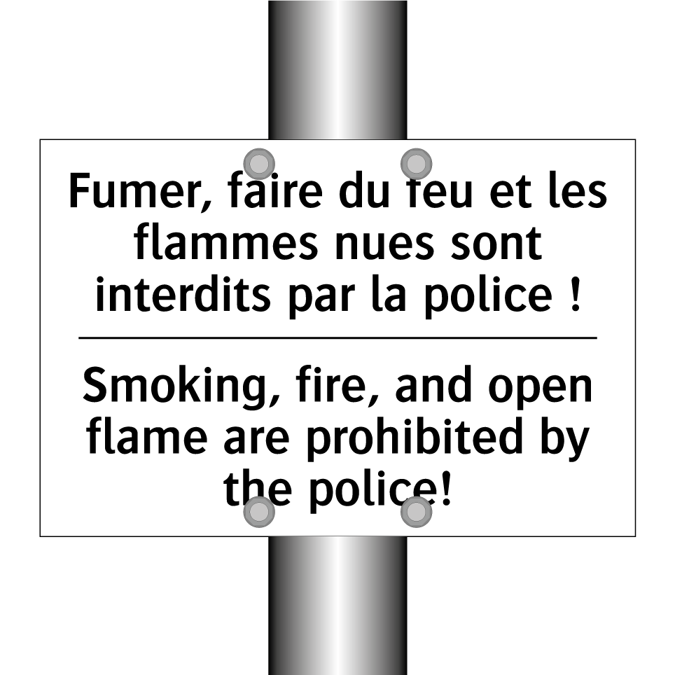 Fumer, faire du feu et les flammes /.../ - Smoking, fire, and open flame /.../