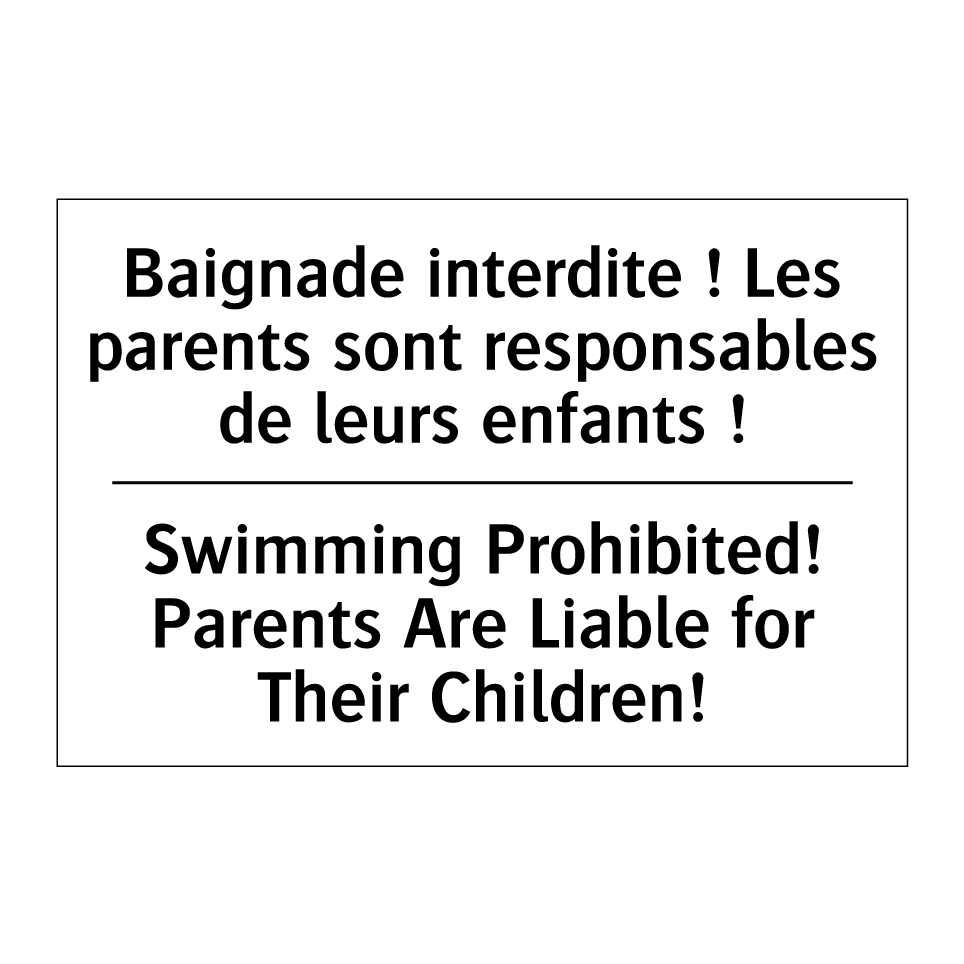 Baignade interdite ! Les parents /.../ - Swimming Prohibited! Parents Are /.../