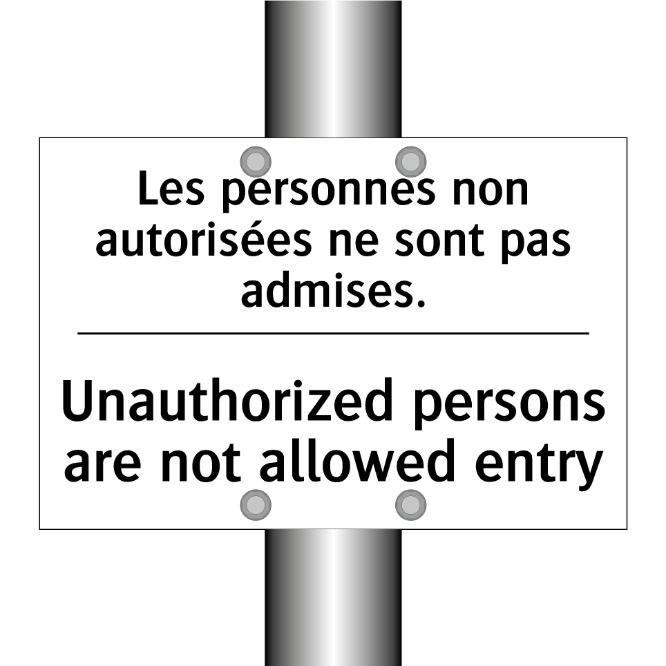 Les personnes non autorisées ne /.../ - Unauthorized persons are not allowed /.../