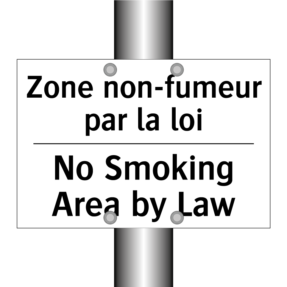 Zone non-fumeur par la loi - No Smoking Area by Law