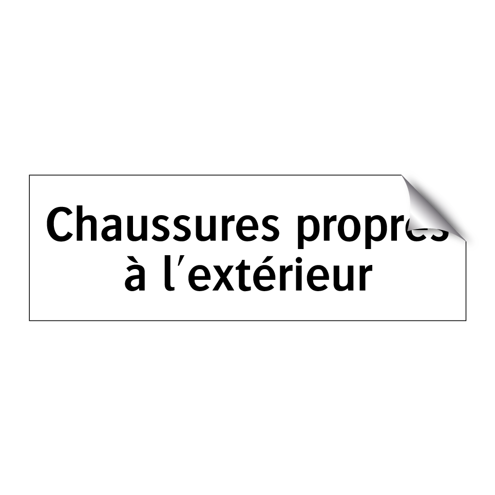 Chaussures propres à l'extérieur