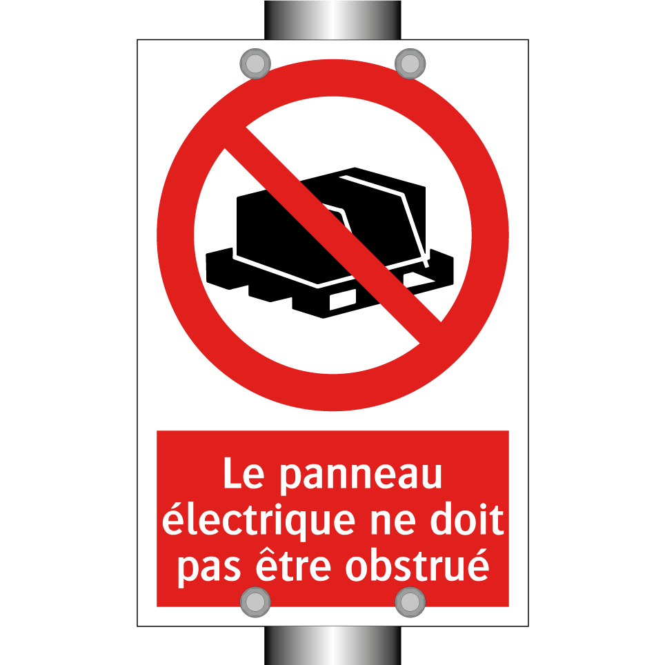 Le panneau électrique ne doit pas être obstrué
