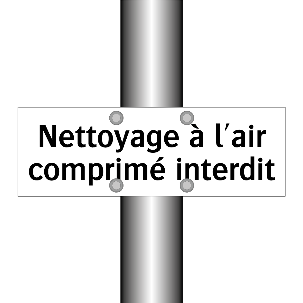 Nettoyage à l'air comprimé interdit