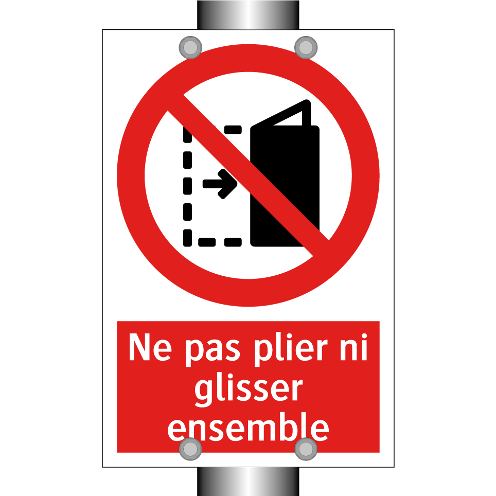 Ne pas plier ni glisser ensemble
