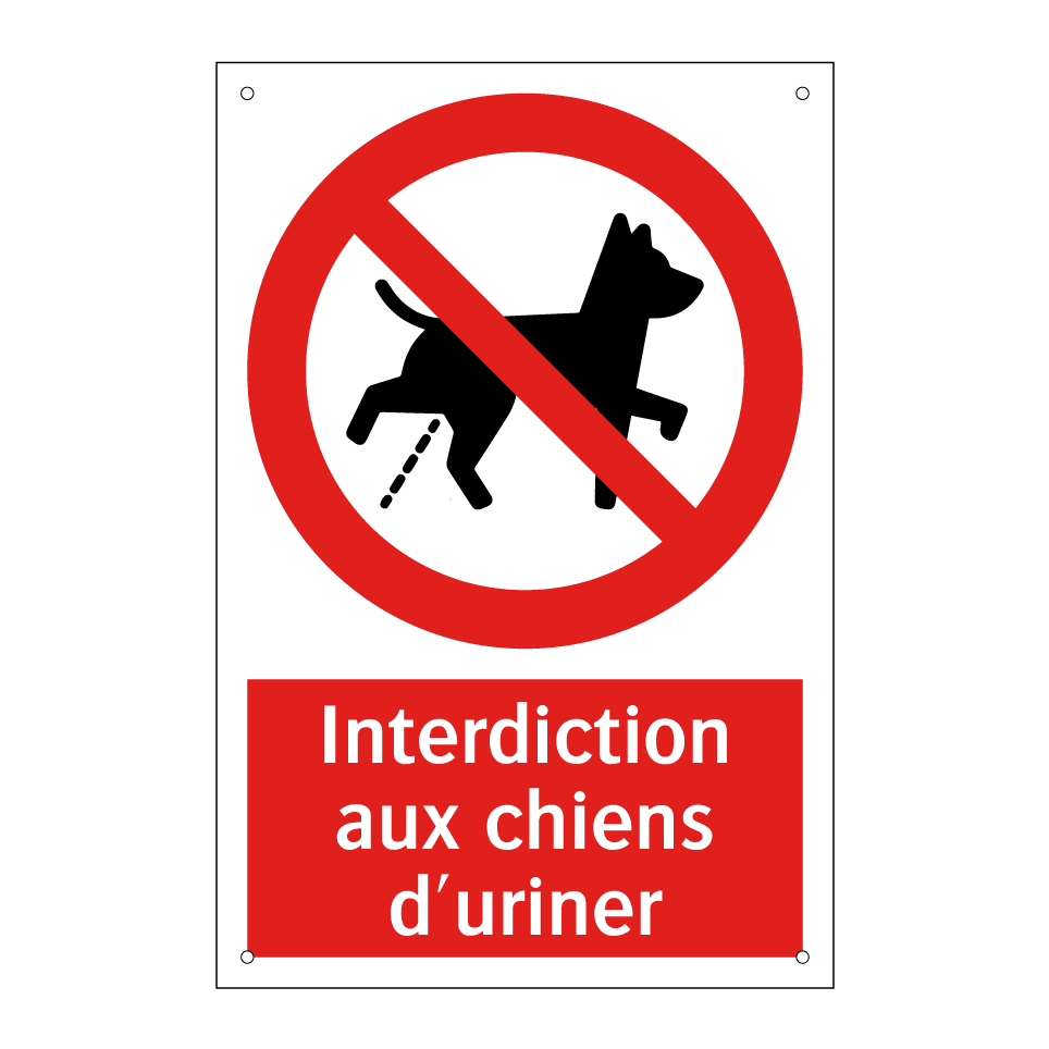 Interdiction aux chiens d'uriner
