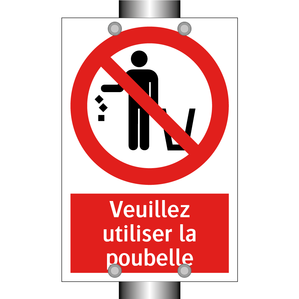 Veuillez utiliser la poubelle