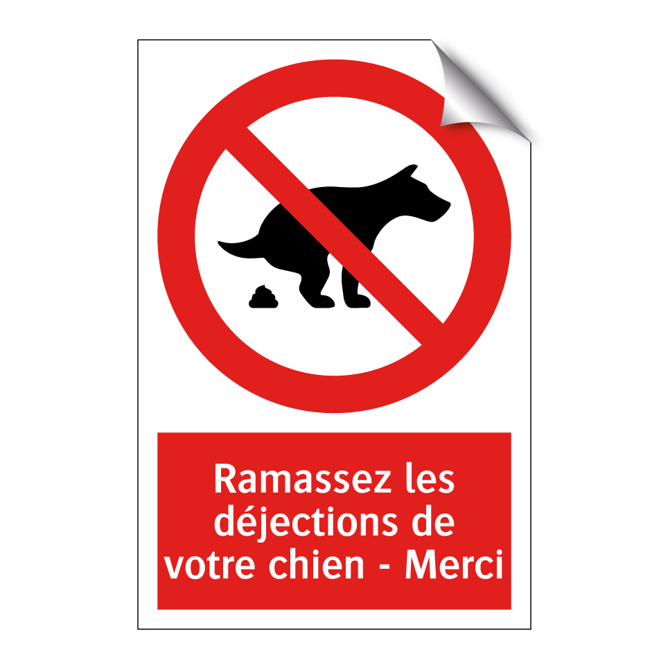 Ramassez les déjections de votre chien - Merci