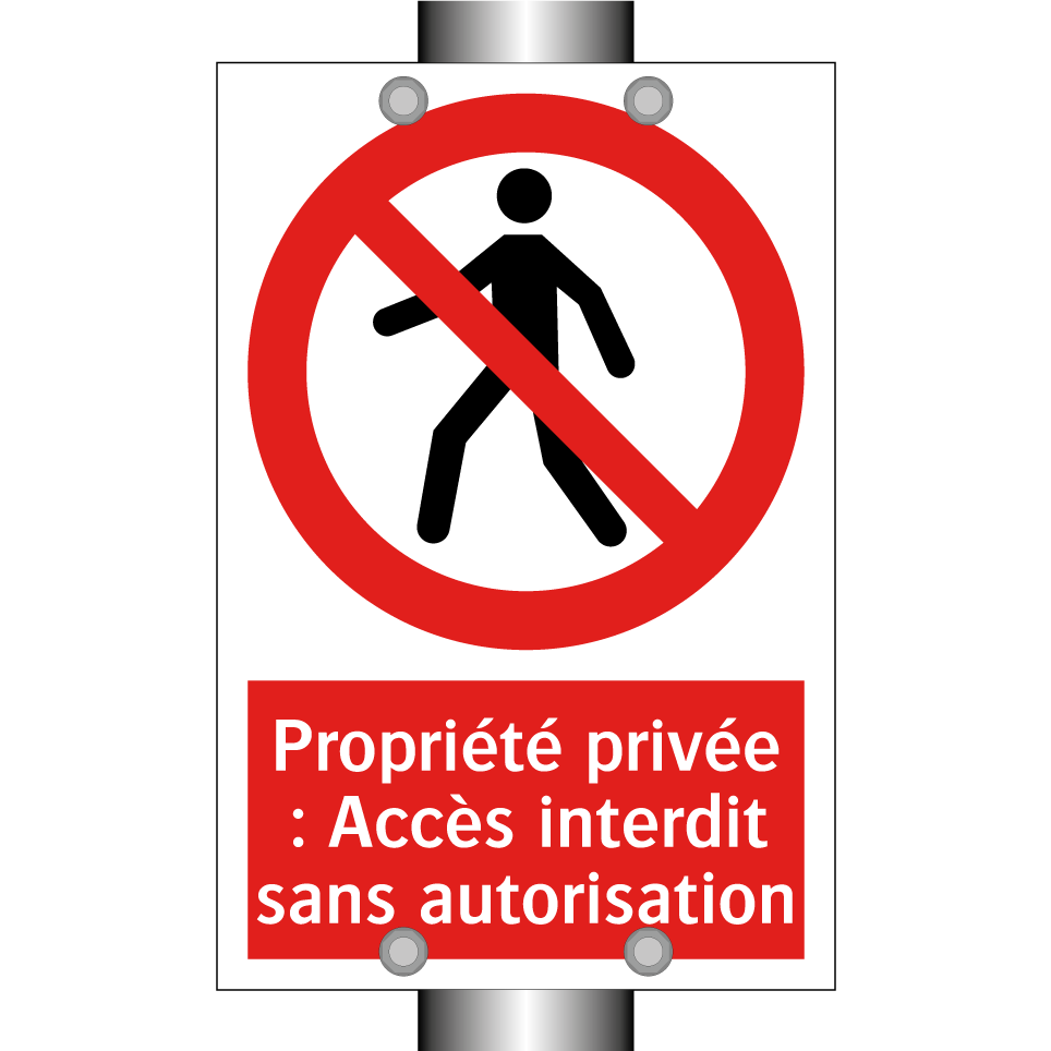Propriété privée : Accès interdit sans autorisation