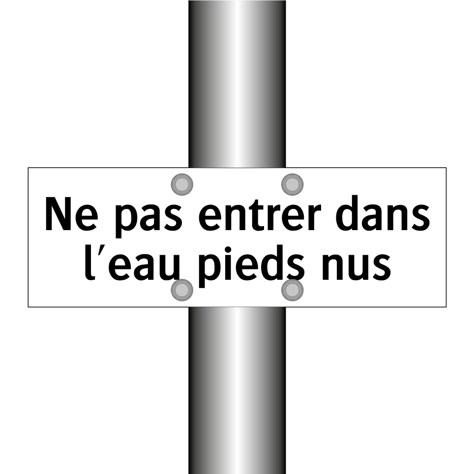 Ne pas entrer dans l'eau pieds nus