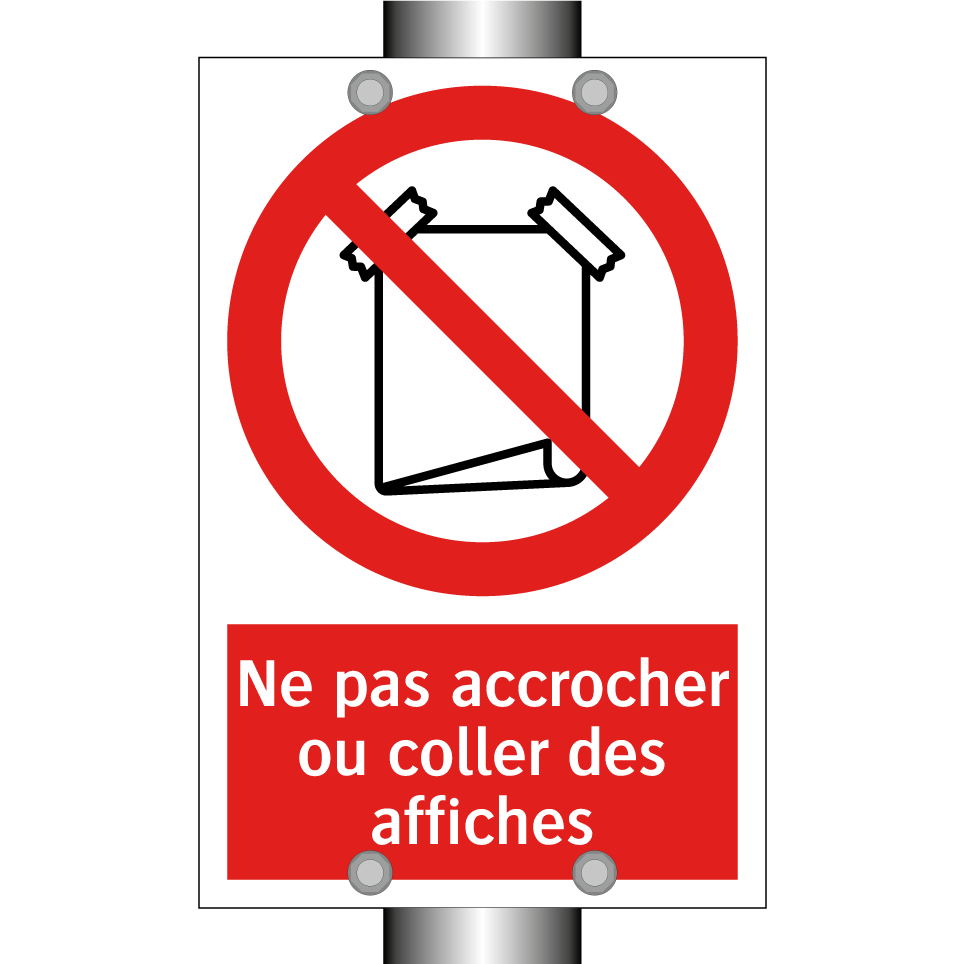 Ne pas accrocher ou coller des affiches
