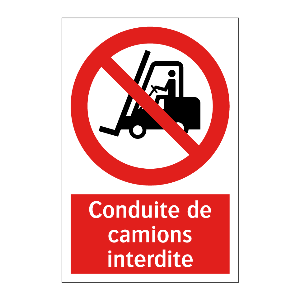 Conduite de camions interdite