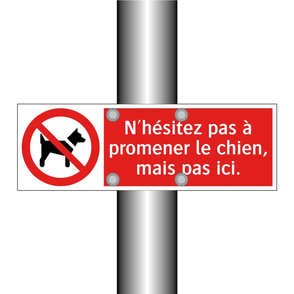 N'hésitez pas à promener le chien, mais pas ici.
