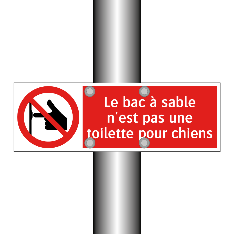 Le bac à sable n'est pas une toilette pour chiens