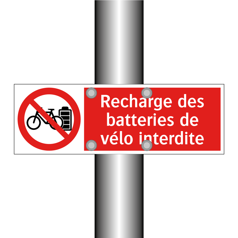 Recharge des batteries de vélo interdite