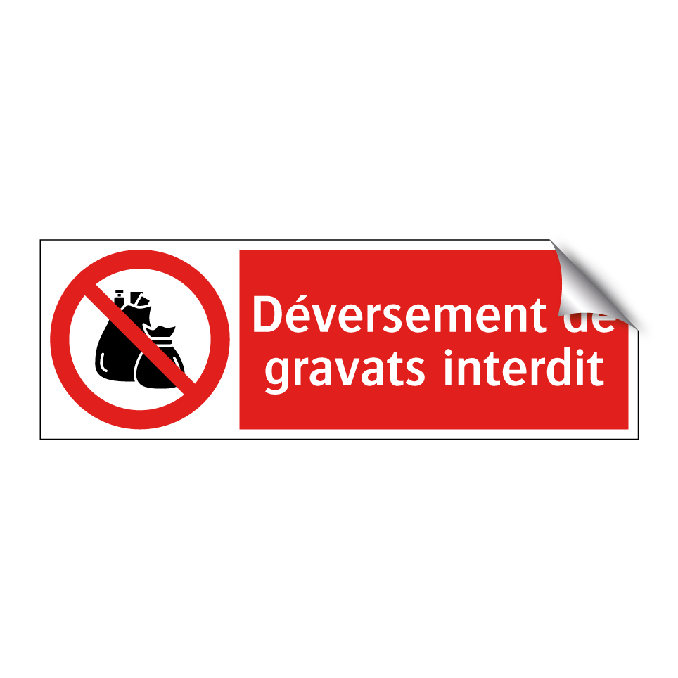 Déversement de gravats interdit