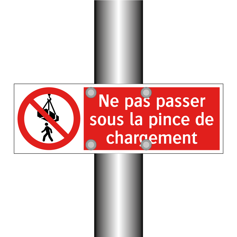 Ne pas passer sous la pince de chargement