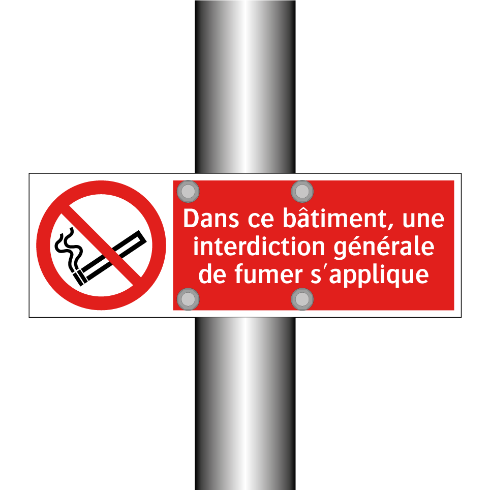 Dans ce bâtiment, une interdiction générale de fumer s'applique