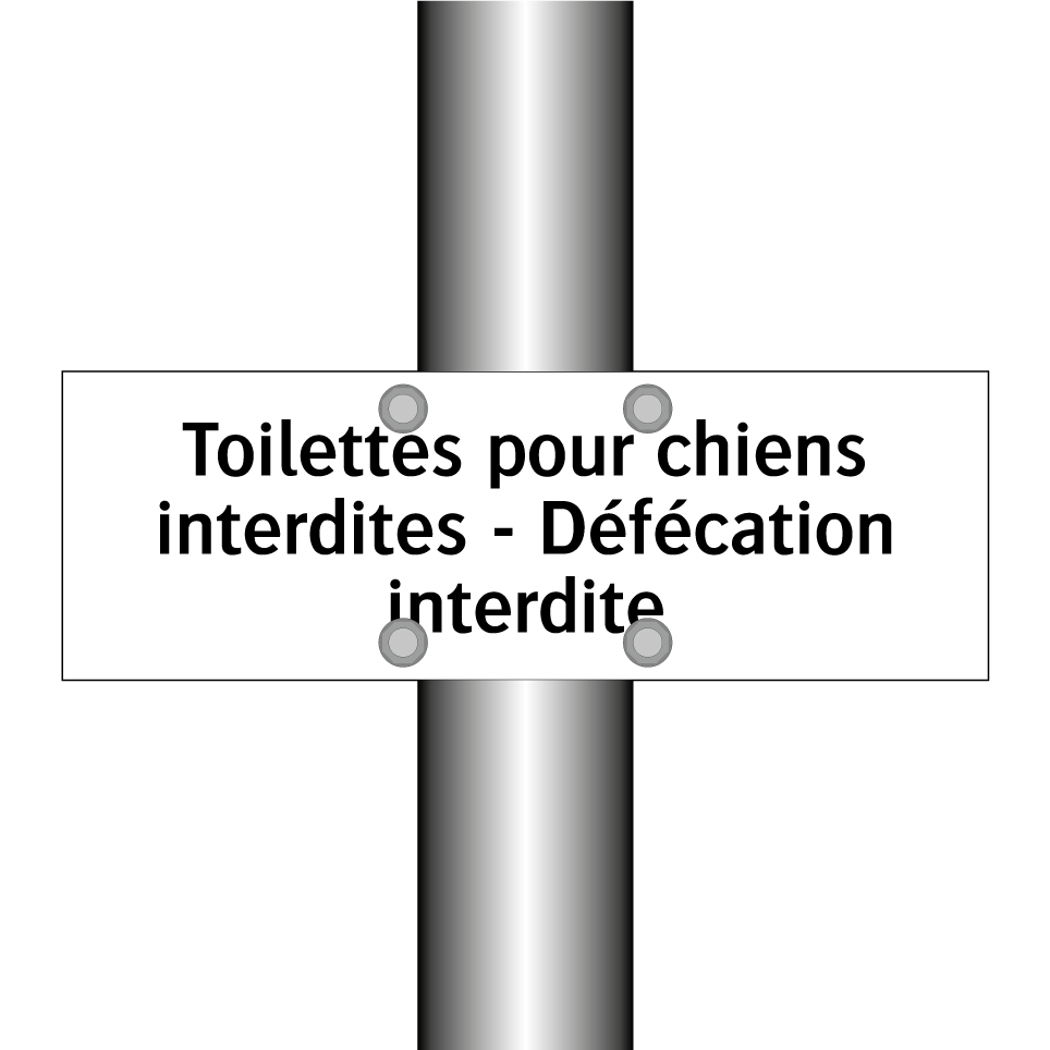 Toilettes pour chiens interdites - Défécation interdite