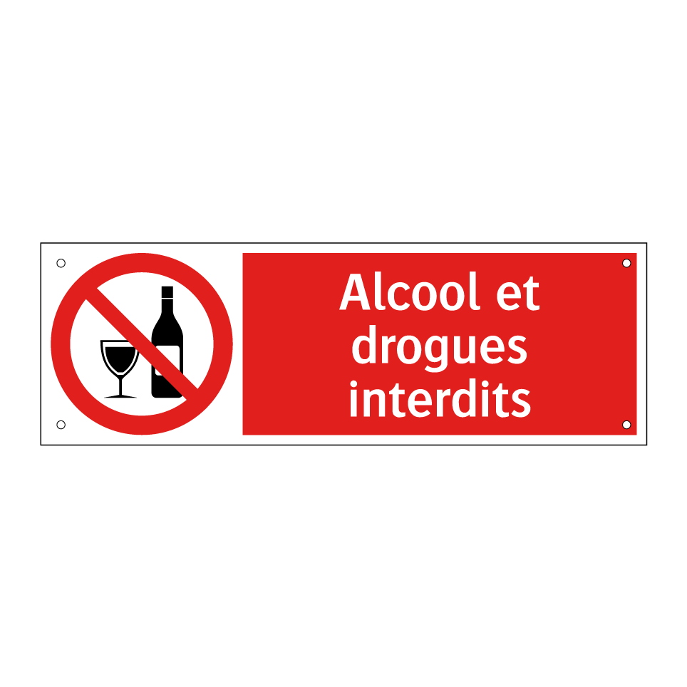 Alcool et drogues interdits