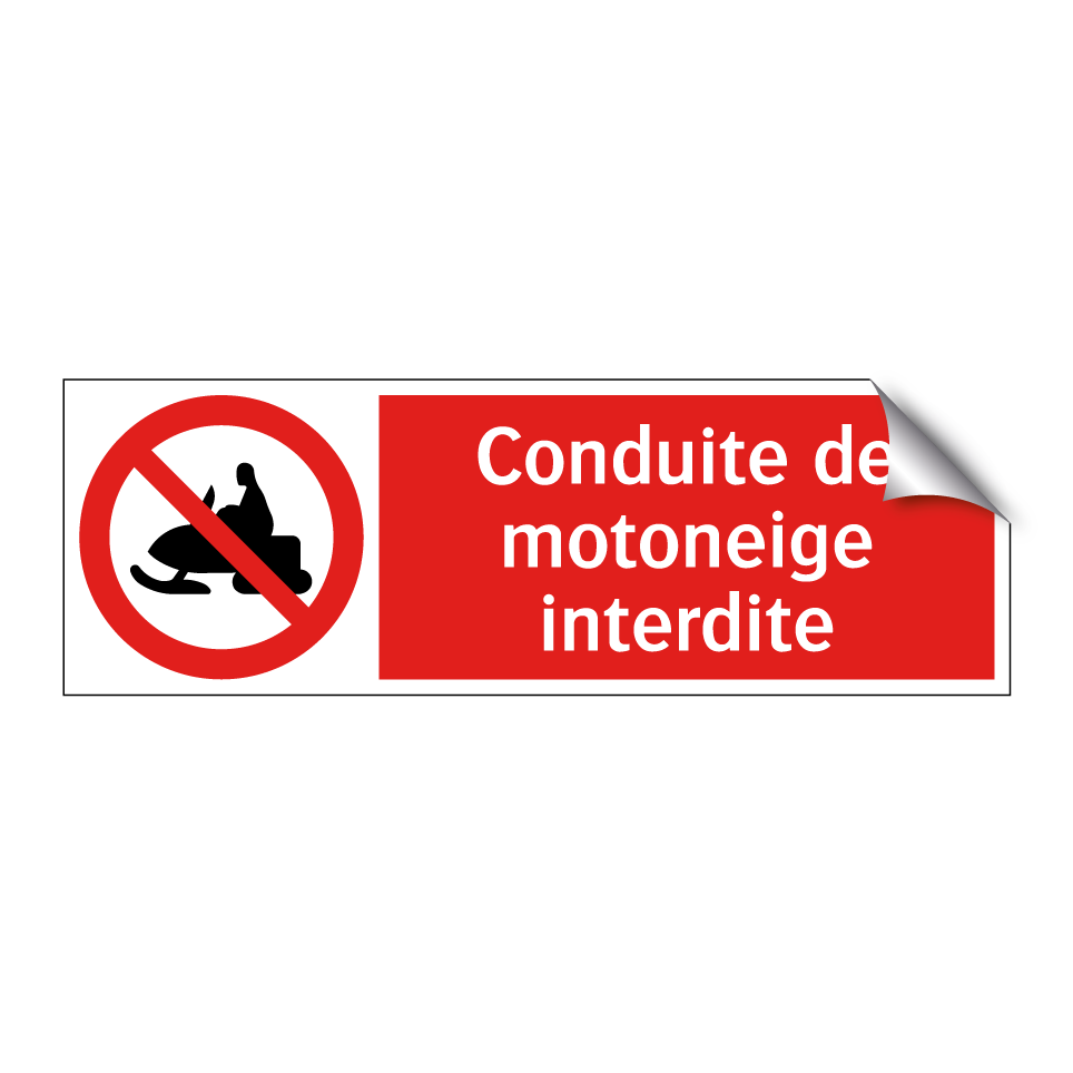 Conduite de motoneige interdite