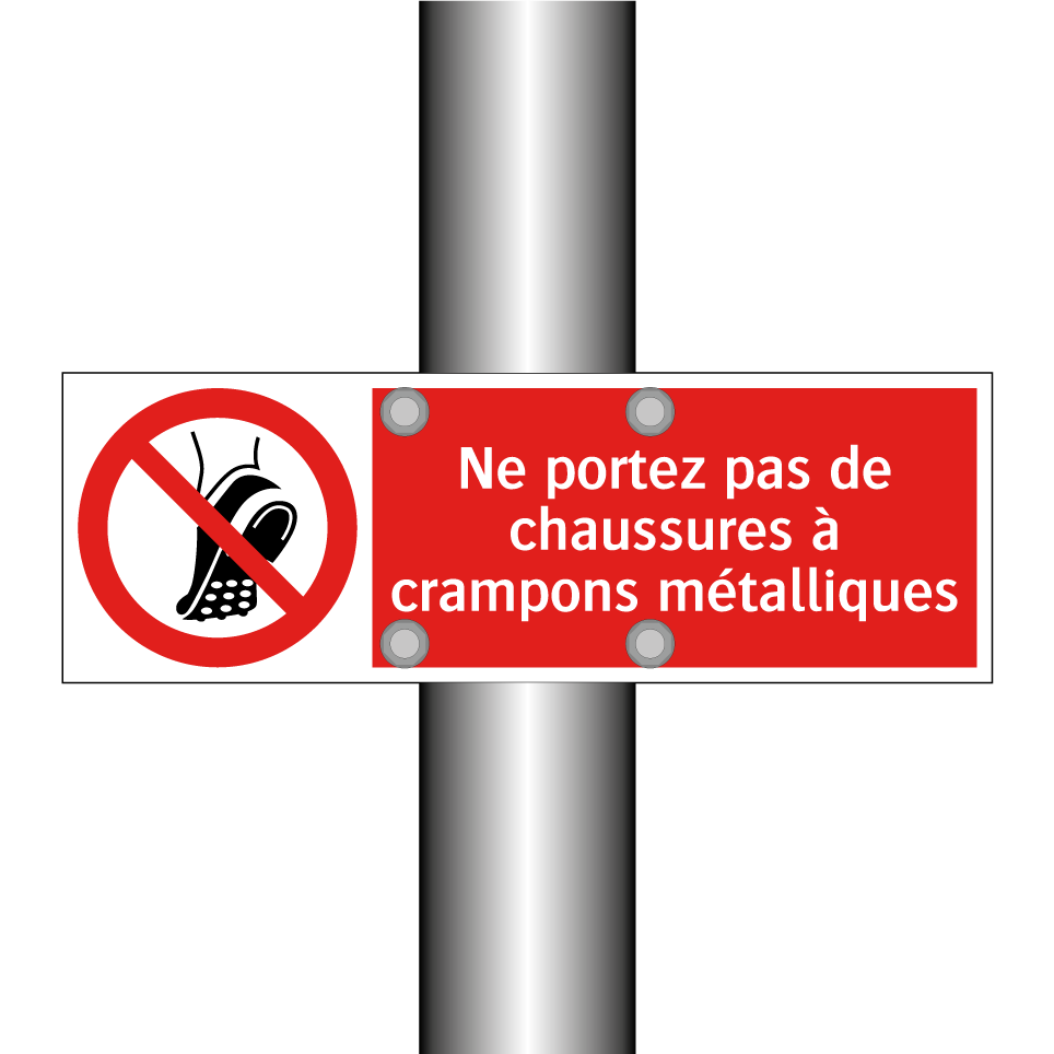Ne portez pas de chaussures à crampons métalliques