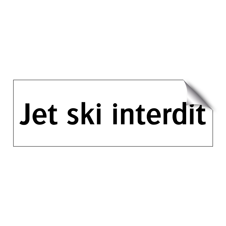 Jet ski interdit