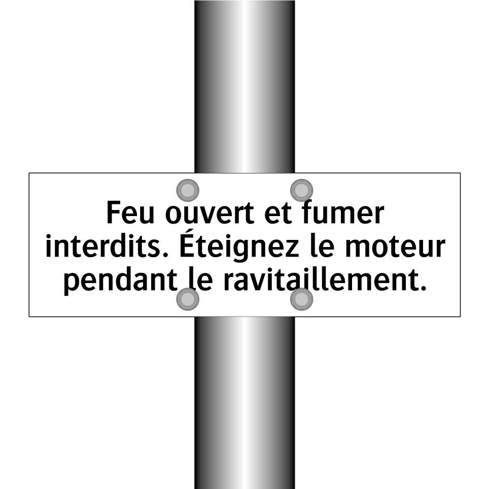 Feu ouvert et fumer interdits. Éteignez le moteur pendant le ravitaillement.