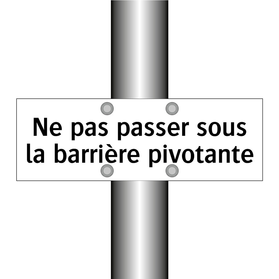 Ne pas passer sous la barrière pivotante